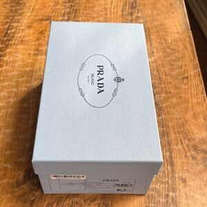Prada Light Blue Textured Shoe Box